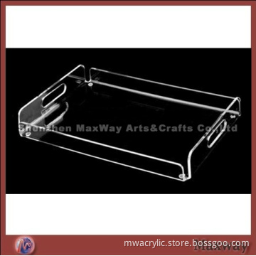 Clear Square High Grade Acrylic Food Tray